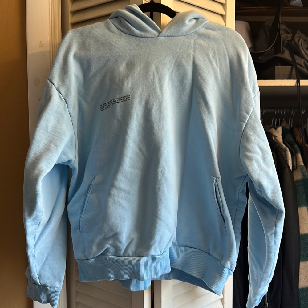 Pangaia 365 pastel blue hoodie